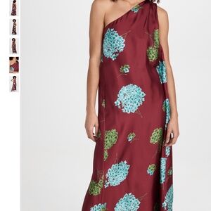 La DoubleJ Silk One Shoulder Maxi Dress size L